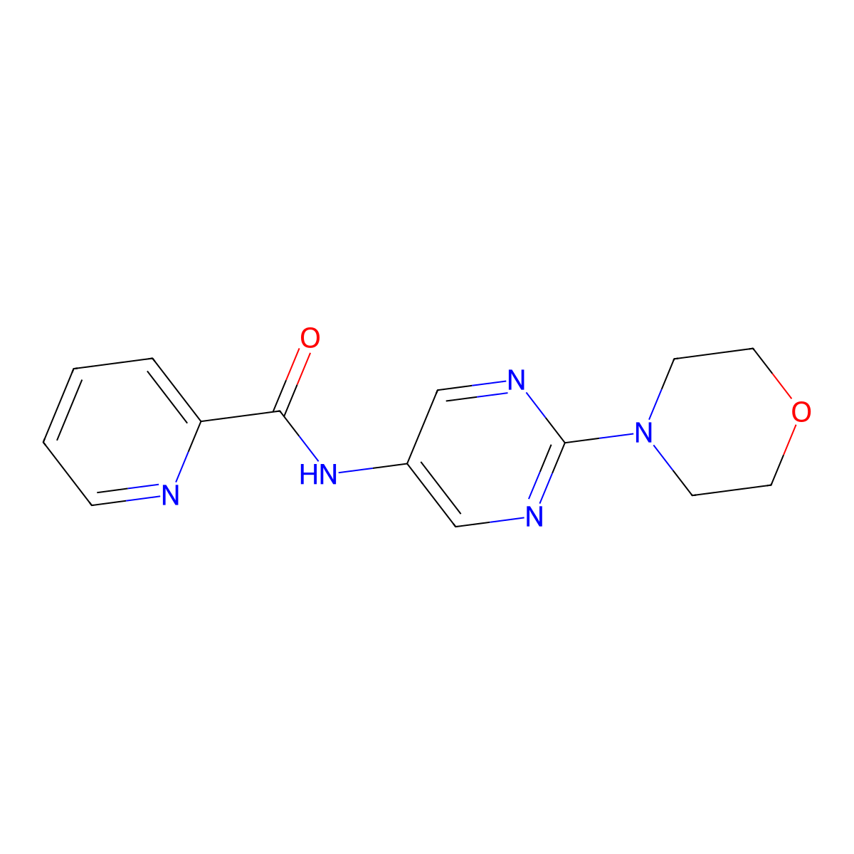 N-(2-morpholinopyrimidin-5-yl)picolinamide molecular structure, CAS 1396686-14-8