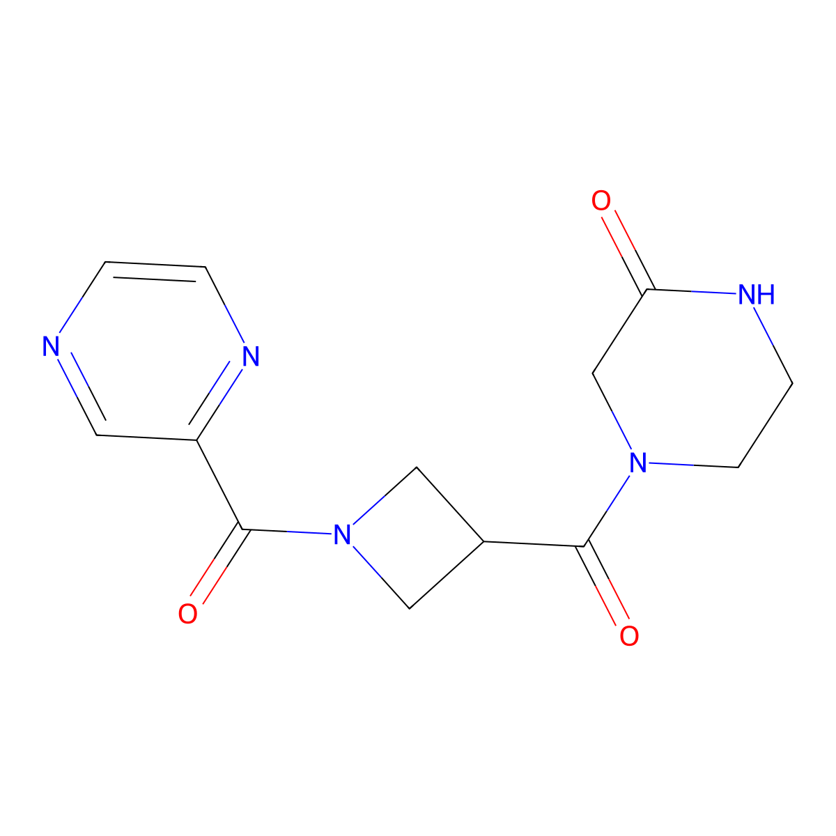 4-[1-(Pyrazine-2-carbonyl)azetidine-3-carbonyl]piperazin-2-one molecular structure, CAS 1396686-72-8