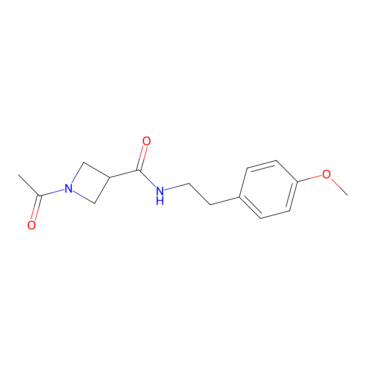 1-acetyl-N-[2-(4-methoxyphenyl)ethyl]azetidine-3-carboxamide molecular structure, CAS 1396686-80-8