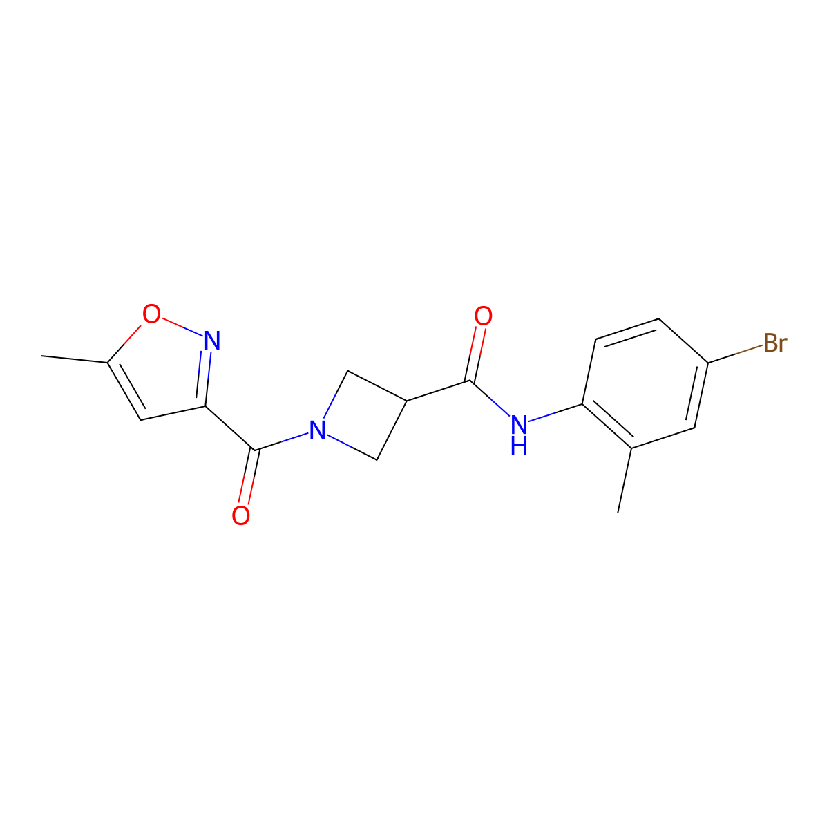 N-(4-bromo-2-methylphenyl)-1-(5-methylisoxazole-3-carbonyl)azetidine-3-carboxamide molecular structure, CAS 1396686-84-2