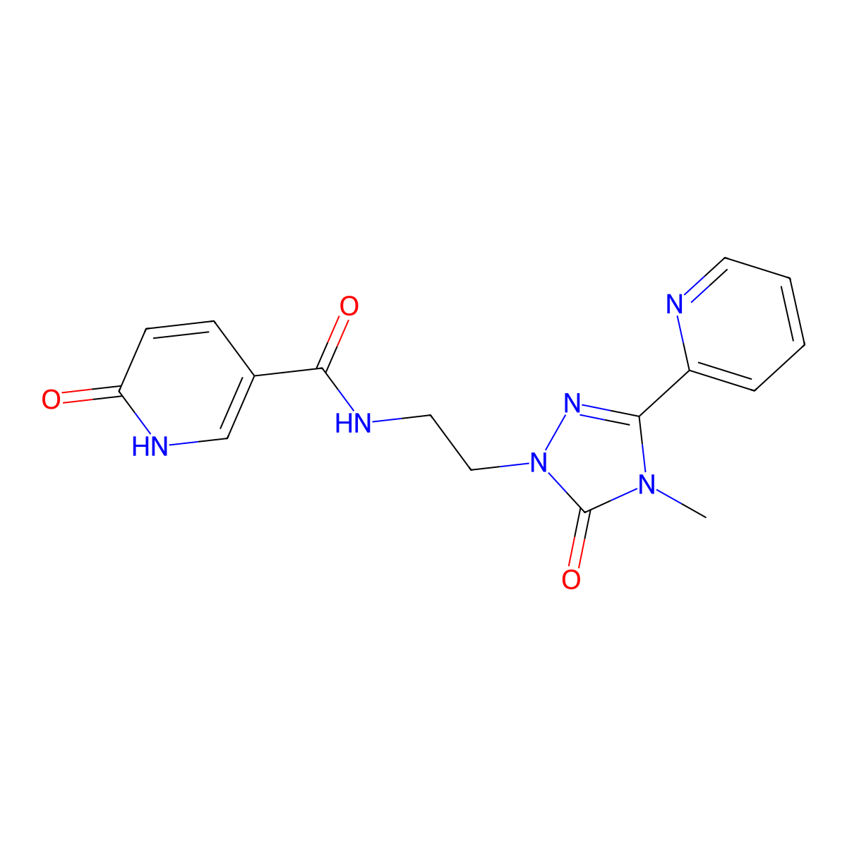 N-(2-(4-methyl-5-oxo-3-(pyridin-2-yl)-4,5-dihydro-1H-1,2,4-triazol-1-yl)ethyl)-6-oxo-1,6-dihydropyridine-3-carboxamide molecular structure, CAS 1396687-16-3
