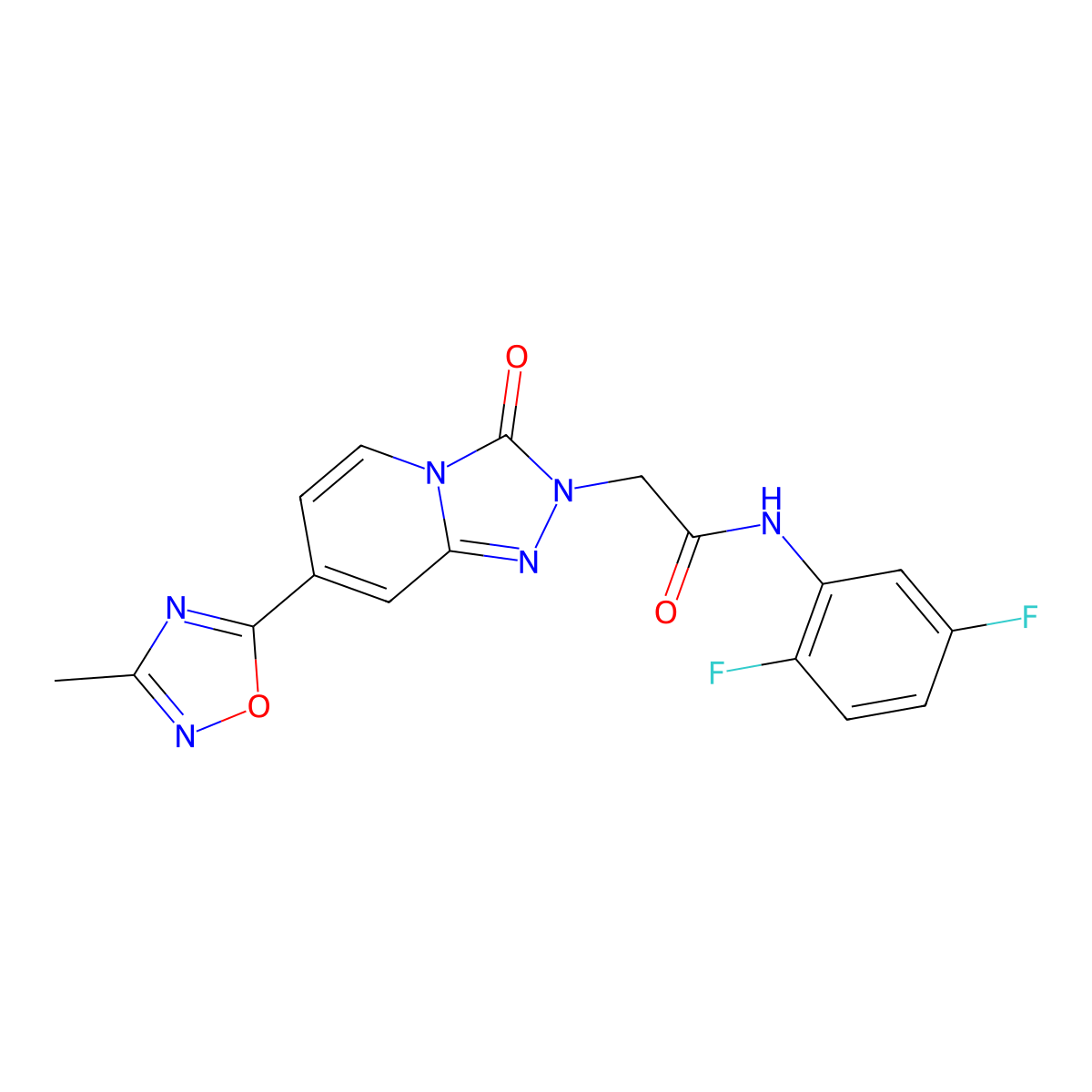 C17H12F2N6O3 molecular structure, CAS 1396687-28-7