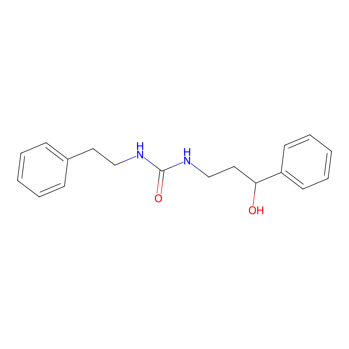 1-(3-Hydroxy-3-phenylpropyl)-3-phenethylurea molecular structure, CAS 1396687-46-9