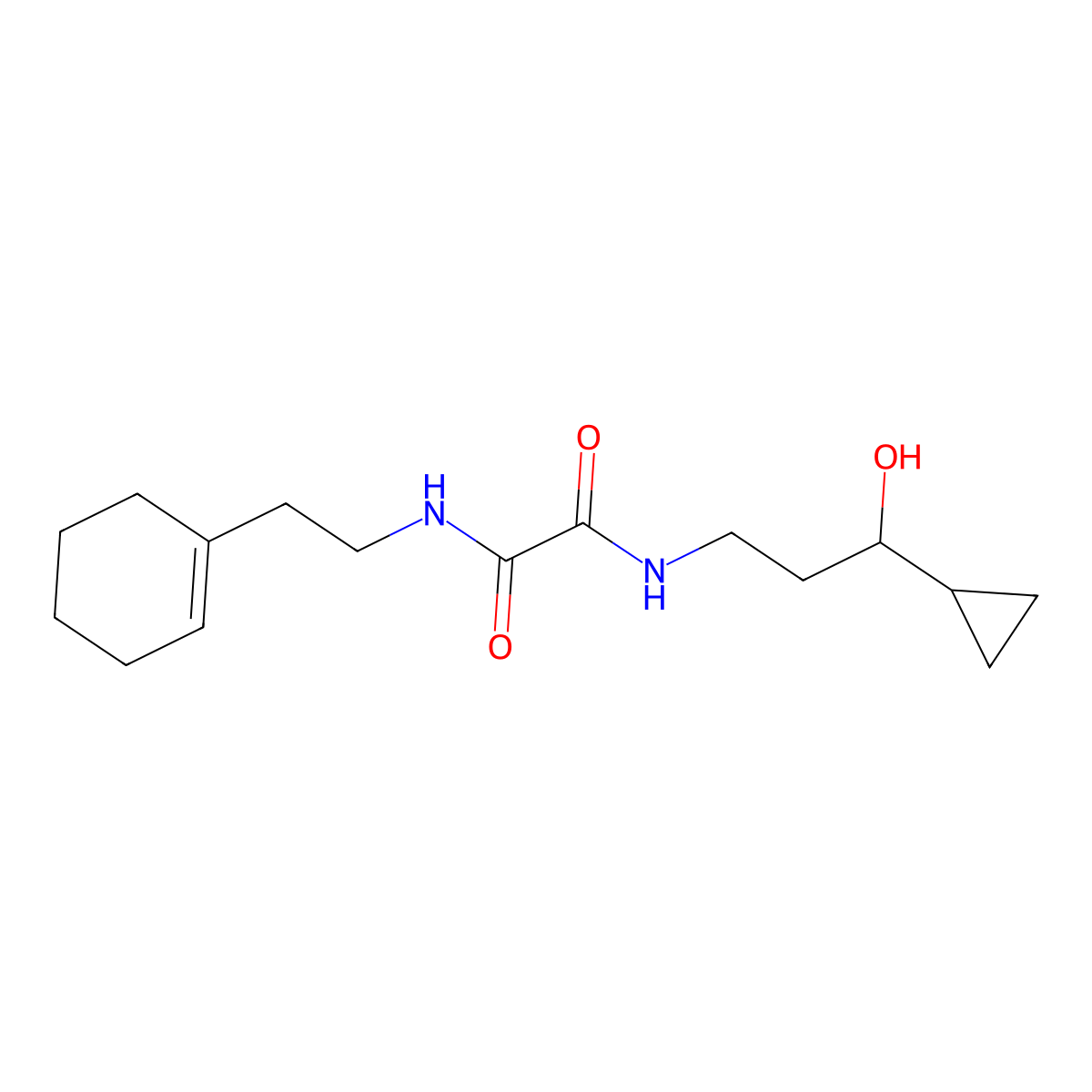 N1-(2-(cyclohex-1-en-1-yl)ethyl)-N2-(3-cyclopropyl-3-hydroxypropyl)oxalamide molecular structure, CAS 1396687-51-6