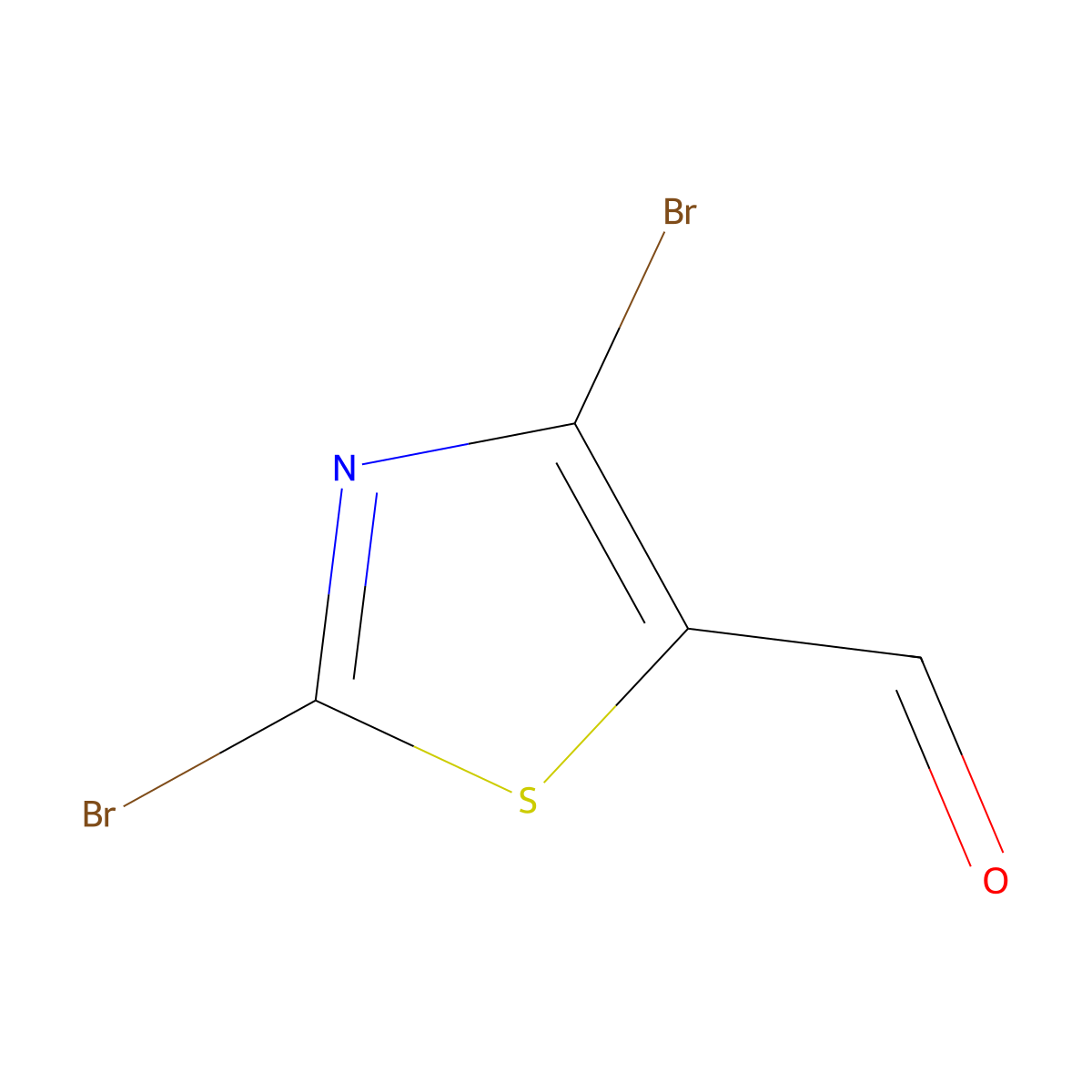 2,4-Dibromo-thiazole-5-carbaldehyde molecular structure, CAS 139669-95-7