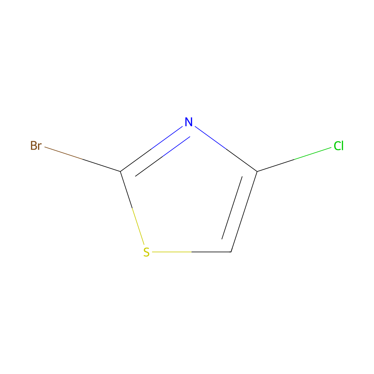 2-Bromo-4-chloro-1,3-thiazole molecular structure, CAS 139670-03-4
