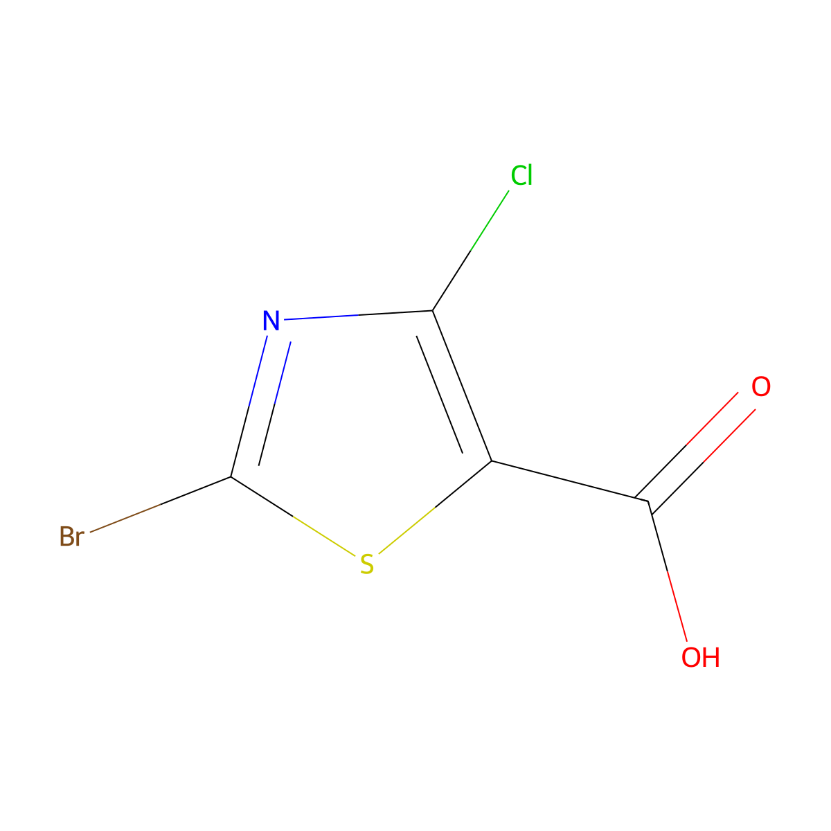 2-Bromo-4-chlorothiazole-5-carboxylic acid molecular structure, CAS 139670-04-5