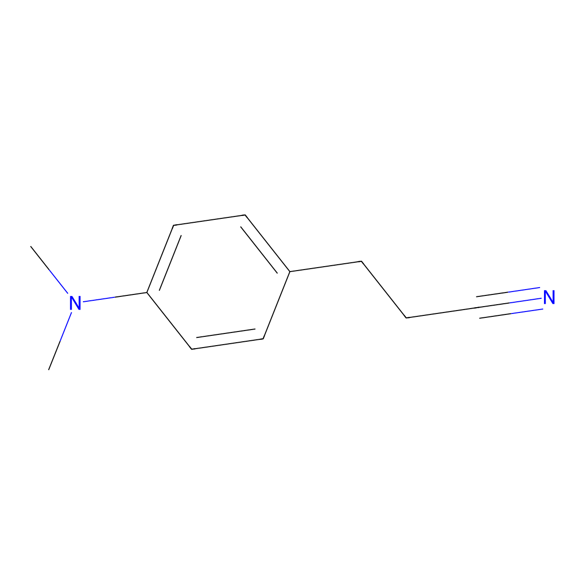3-[4-(Dimethylamino)phenyl]propanenitrile molecular structure, CAS 139670-58-9