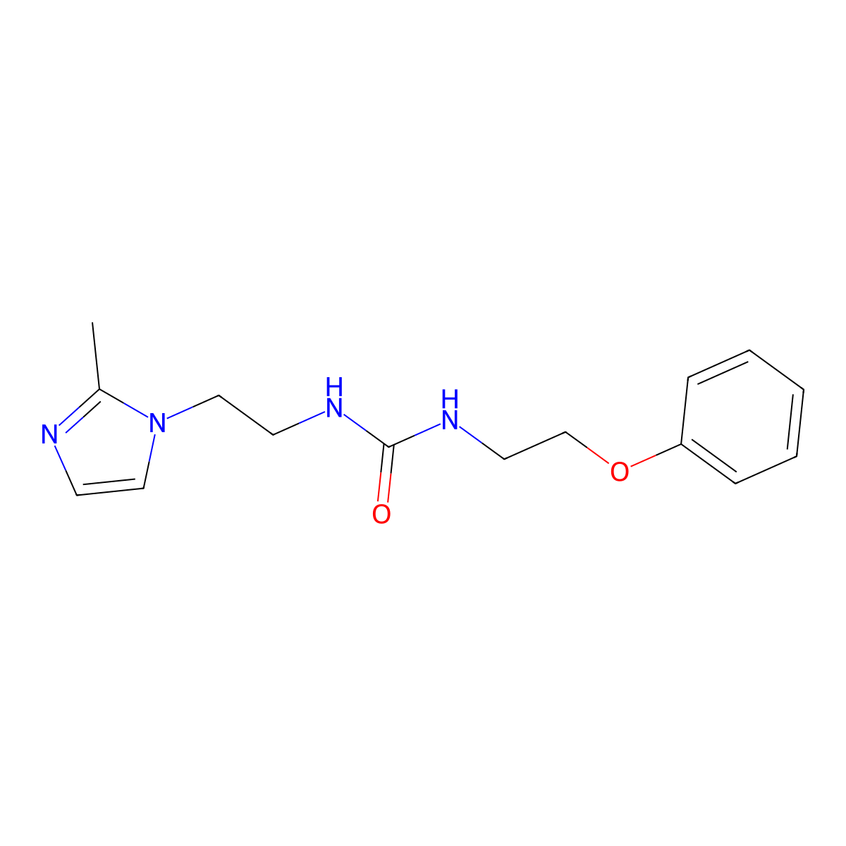 1-(2-(2-methyl-1H-imidazol-1-yl)ethyl)-3-(2-phenoxyethyl)urea molecular structure, CAS 1396706-63-0