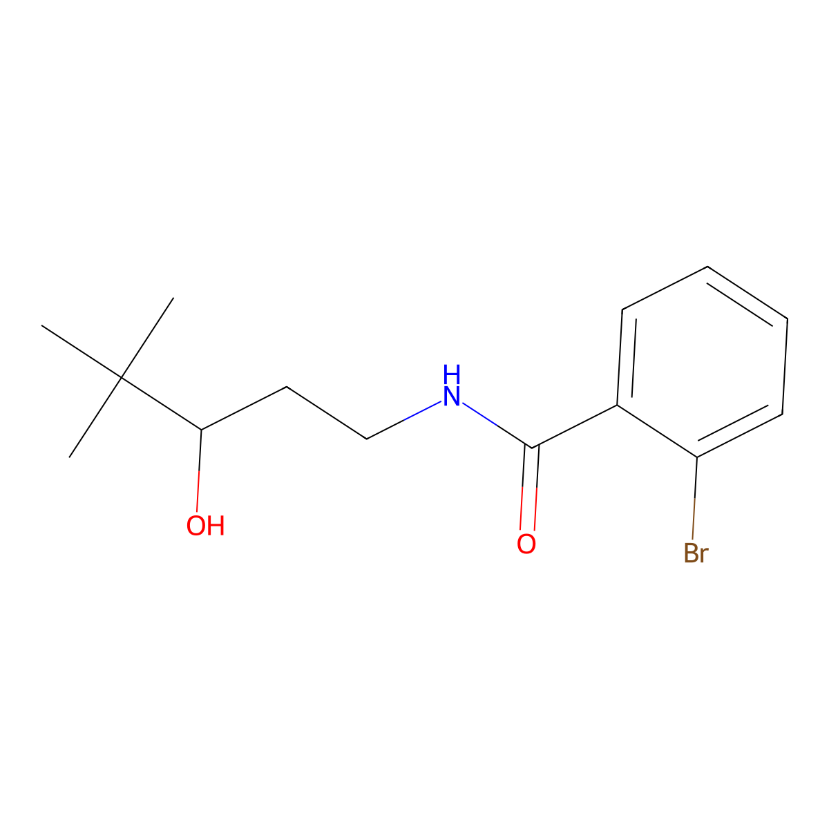 2-bromo-N-(3-hydroxy-4,4-dimethylpentyl)benzamide molecular structure, CAS 1396706-85-6