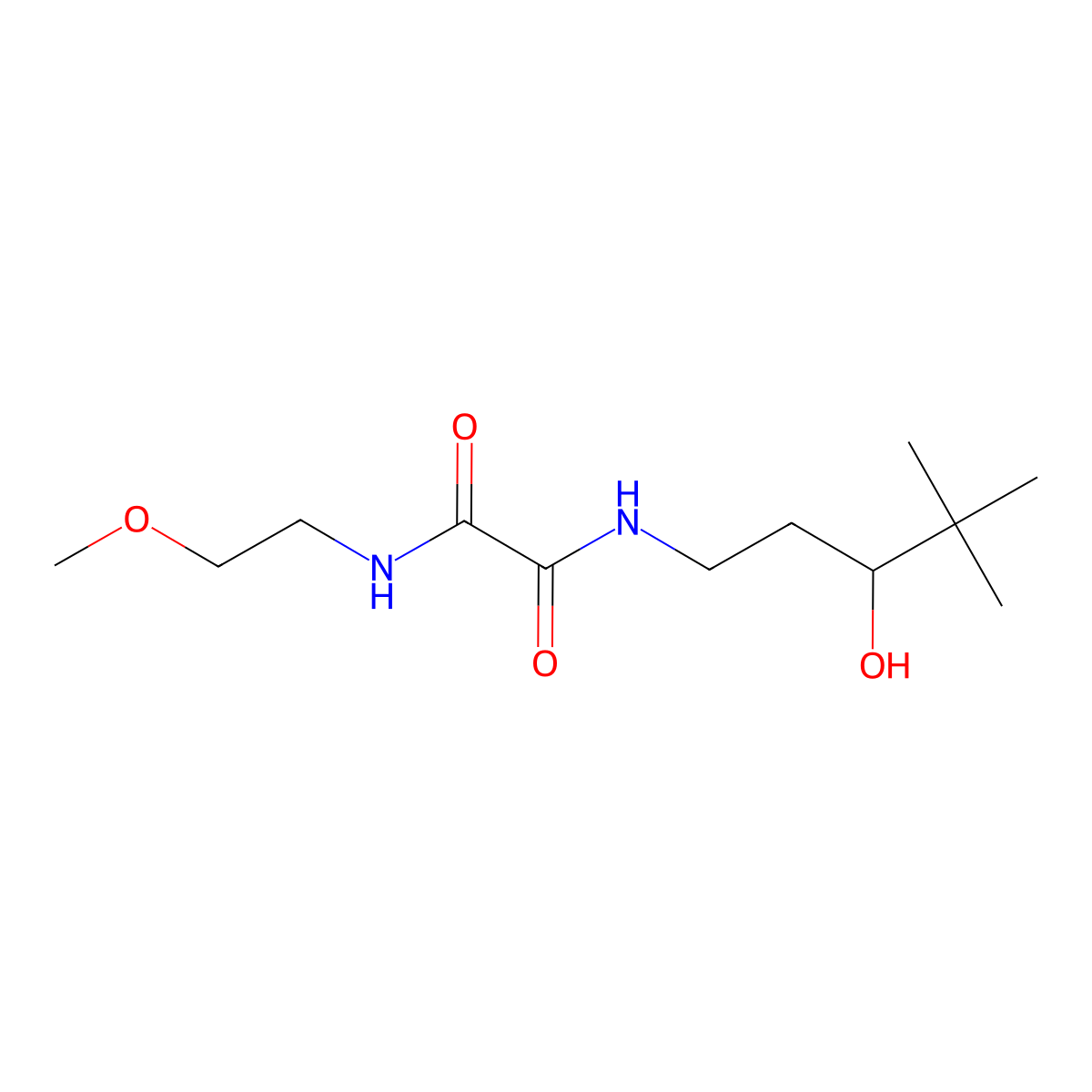 N1-(3-hydroxy-4,4-dimethylpentyl)-N2-(2-methoxyethyl)oxalamide molecular structure, CAS 1396706-97-0
