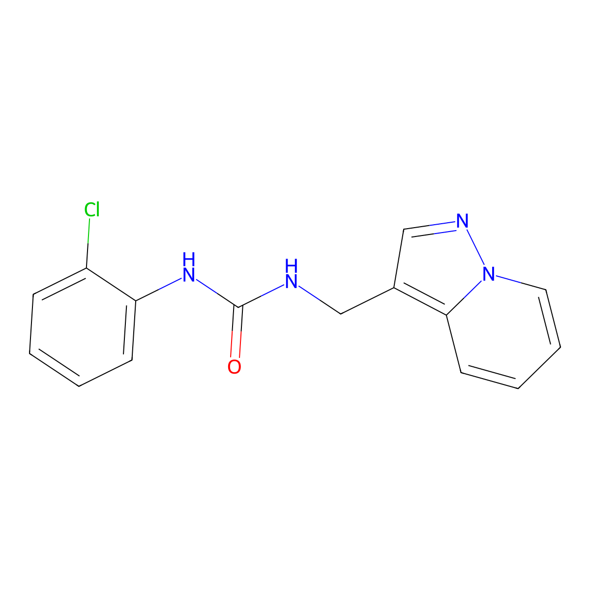 1-(2-Chlorophenyl)-3-(pyrazolo[1,5-a]pyridin-3-ylmethyl)urea molecular structure, CAS 1396707-75-7