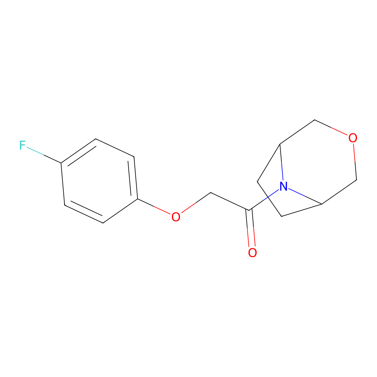 1-((1R,5S)-3-oxa-8-azabicyclo[3.2.1]octan-8-yl)-2-(4-fluorophenoxy)ethanone molecular structure, CAS 1396708-13-6