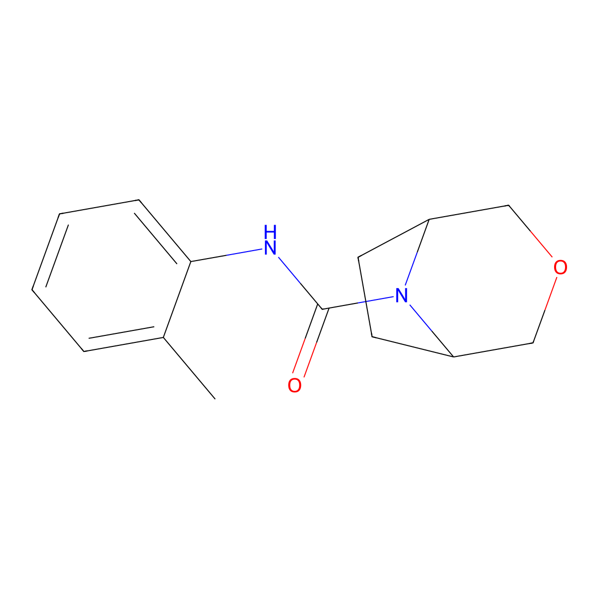 N-(2-methylphenyl)-3-oxa-8-azabicyclo[3.2.1]octane-8-carboxamide molecular structure, CAS 1396708-66-9