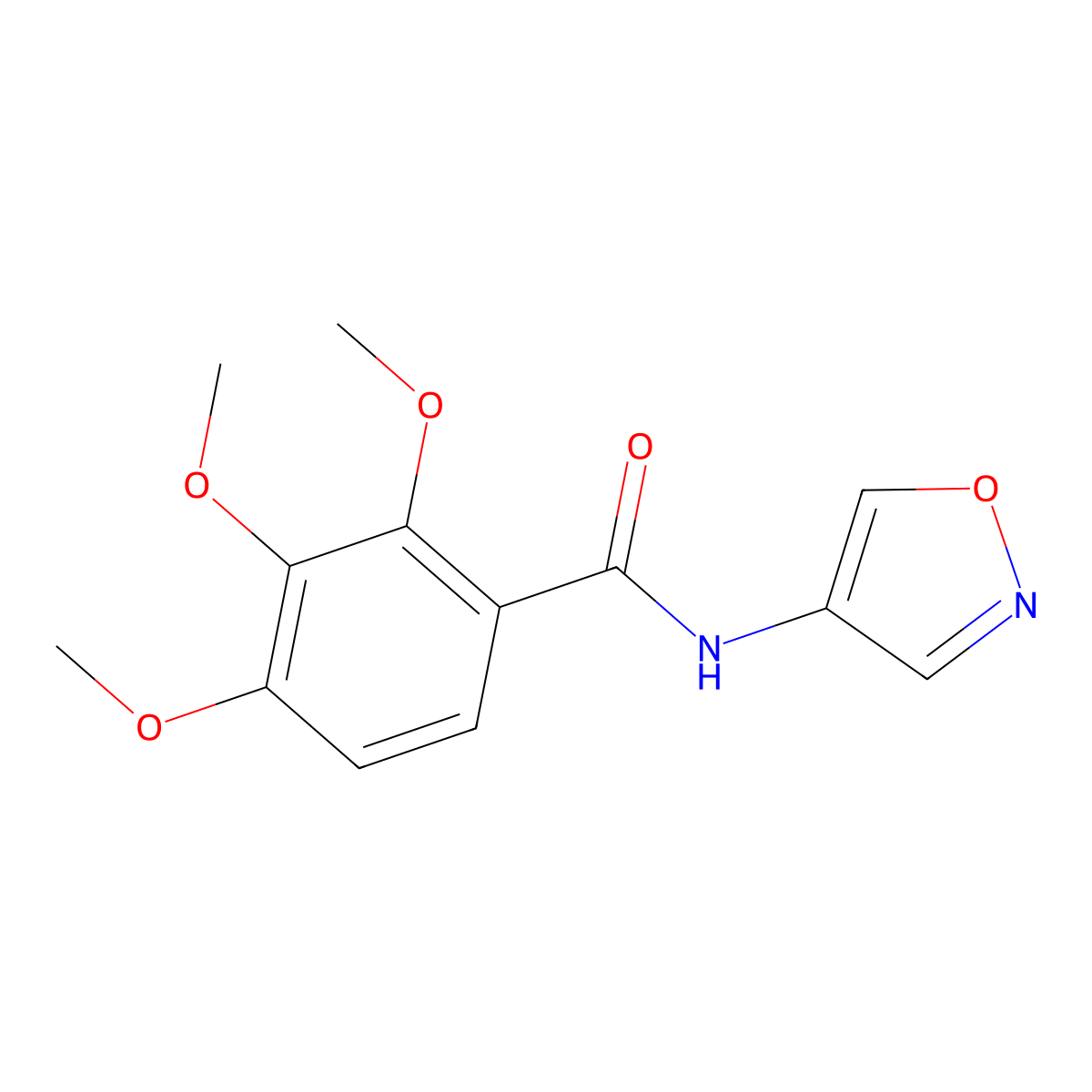 N-(isoxazol-4-yl)-2,3,4-trimethoxybenzamide molecular structure, CAS 1396710-62-5
