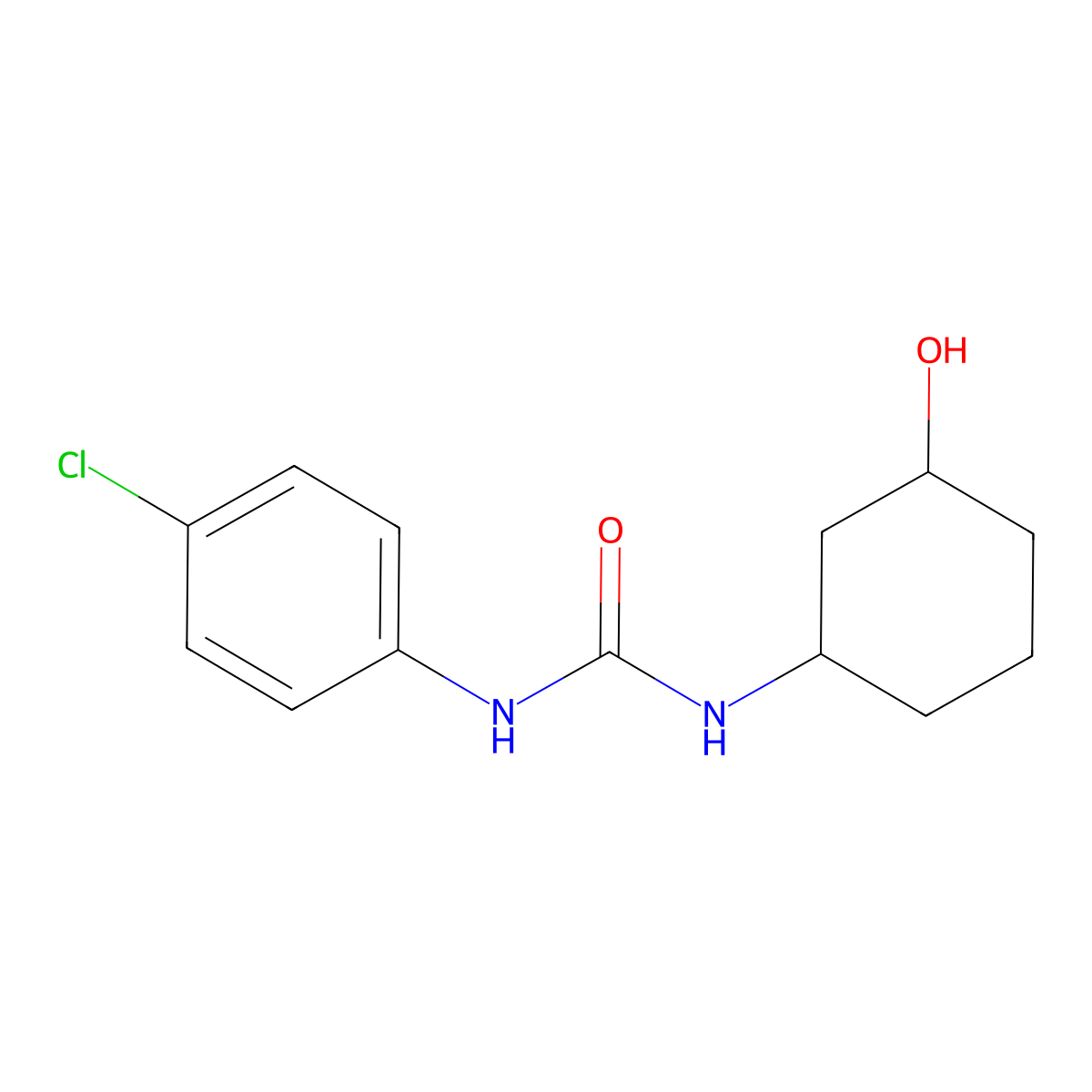 1-(4-Chlorophenyl)-3-(3-hydroxycyclohexyl)urea molecular structure, CAS 1396710-70-5