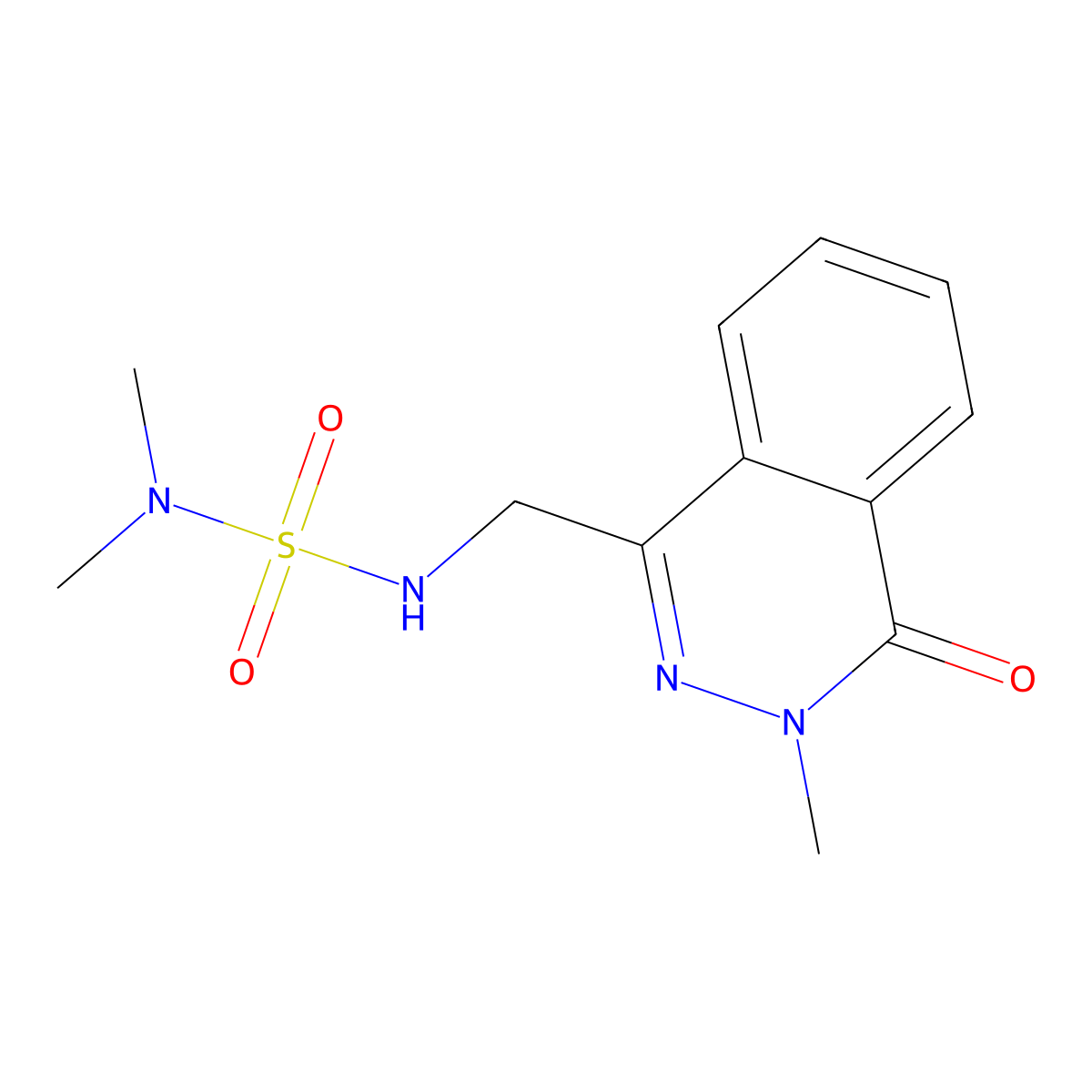 4-{[(Dimethylsulfamoyl)amino]methyl}-2-methyl-1,2-dihydrophthalazin-1-one molecular structure, CAS 1396710-77-2