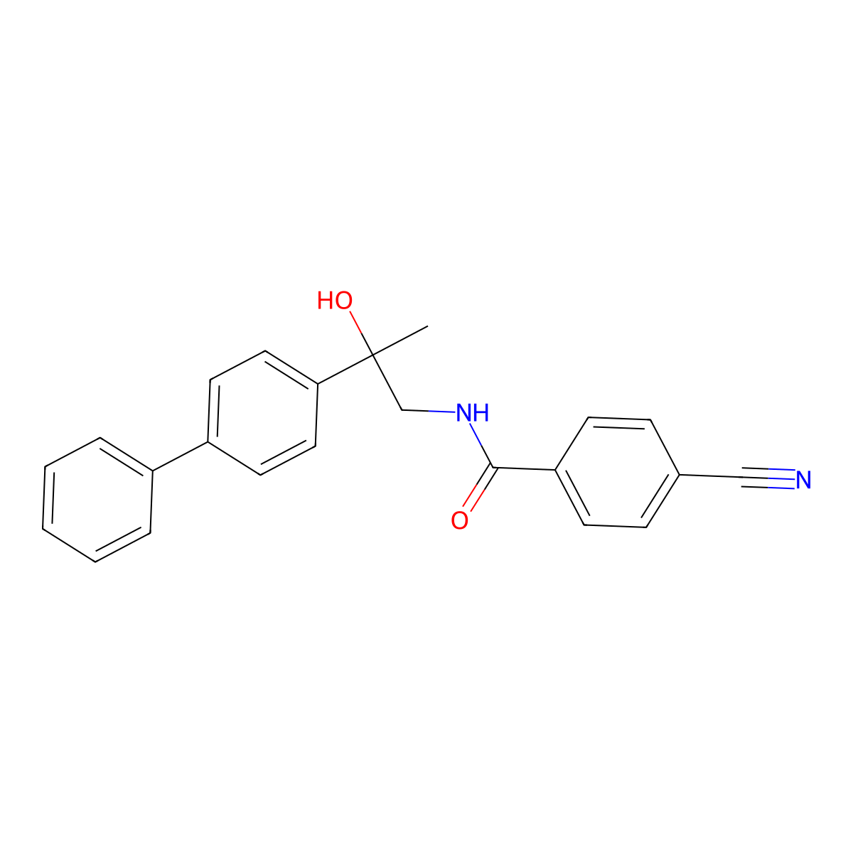 N-(2-([1,1'-biphenyl]-4-yl)-2-hydroxypropyl)-4-cyanobenzamide molecular structure, CAS 1396710-95-4