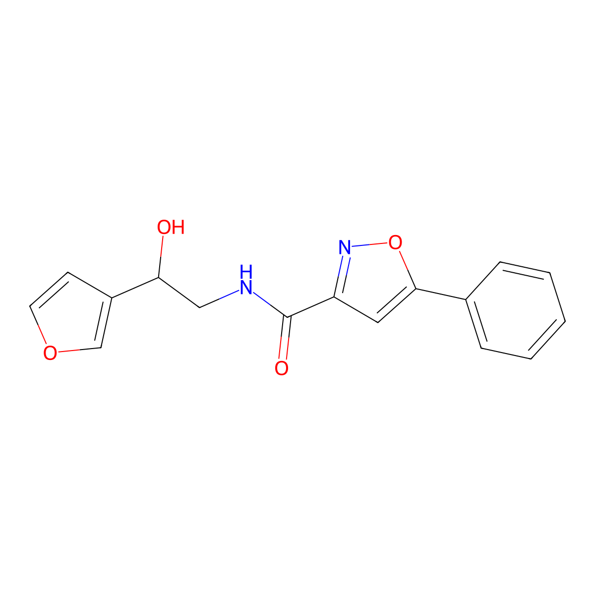 N-(2-(furan-3-yl)-2-hydroxyethyl)-5-phenylisoxazole-3-carboxamide molecular structure, CAS 1396710-96-5