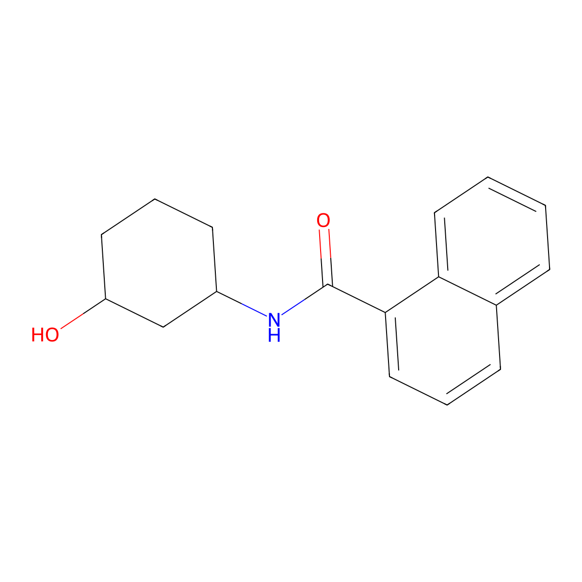 N-(3-hydroxycyclohexyl)-1-naphthamide molecular structure, CAS 1396711-66-2