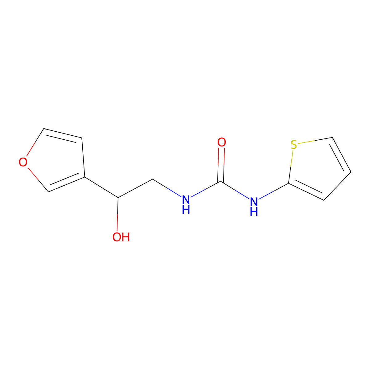 1-(2-(Furan-3-yl)-2-hydroxyethyl)-3-(thiophen-2-yl)urea molecular structure, CAS 1396713-13-5