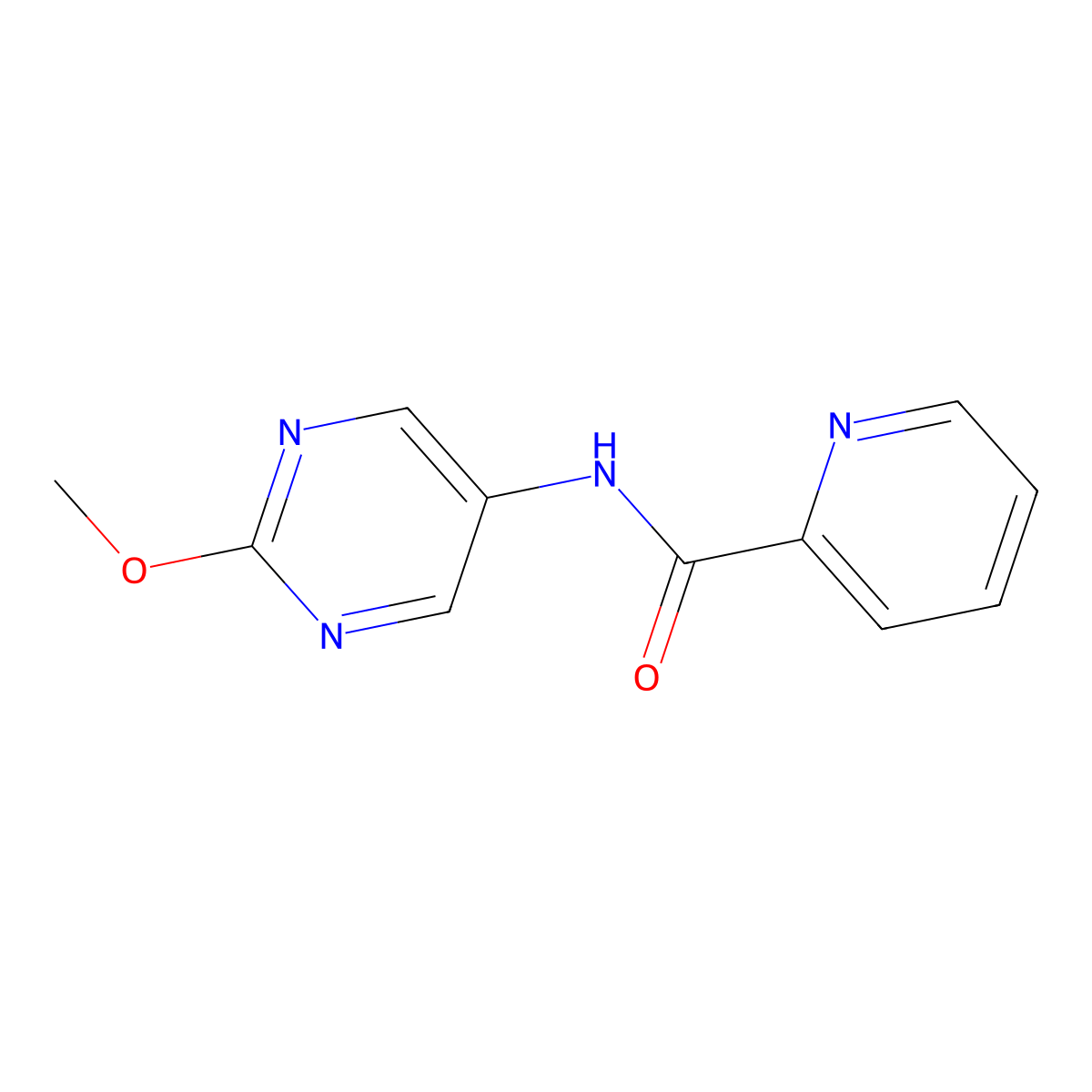 N-(2-methoxypyrimidin-5-yl)picolinamide molecular structure, CAS 1396713-20-4