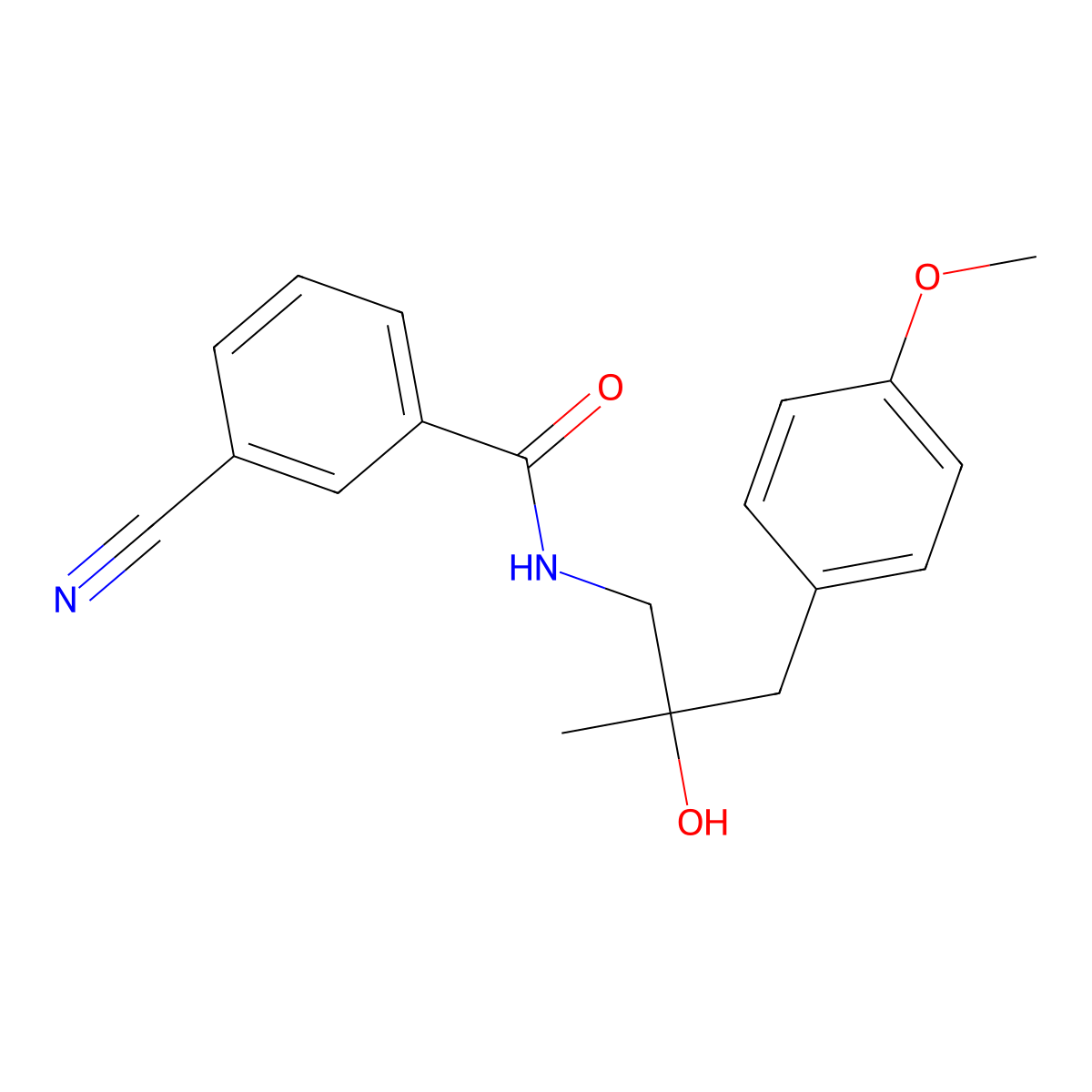 3-cyano-N-[2-hydroxy-3-(4-methoxyphenyl)-2-methylpropyl]benzamide molecular structure, CAS 1396713-50-0