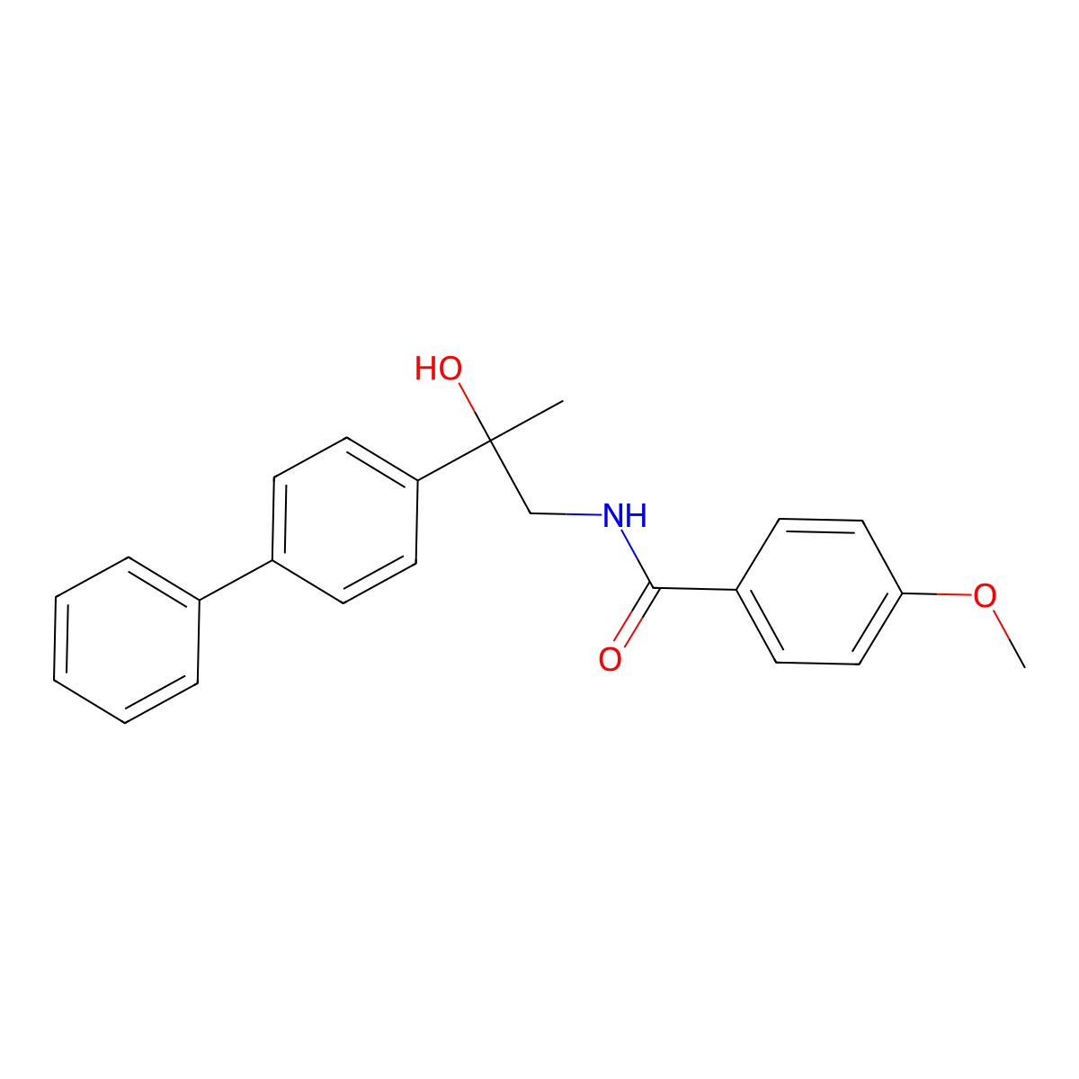 N-(2-{[1,1'-biphenyl]-4-yl}-2-hydroxypropyl)-4-methoxybenzamide molecular structure, CAS 1396716-22-5