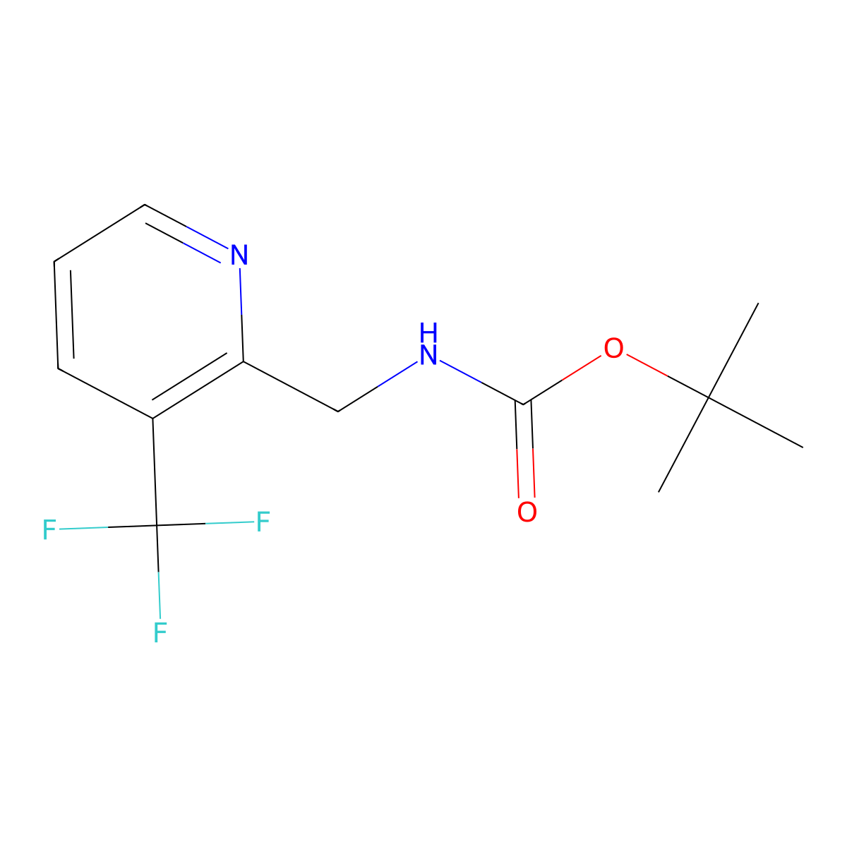 tert-Butyl ((3-(trifluoromethyl)pyridin-2-yl)methyl)carbamate molecular structure, CAS 1396734-59-0