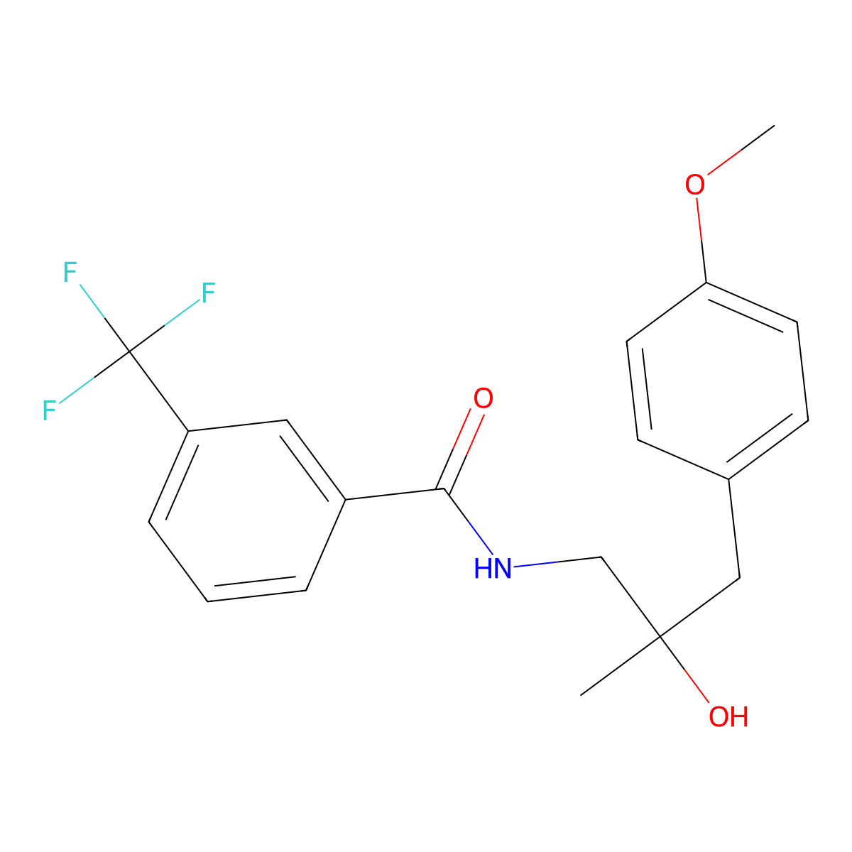 N-[2-hydroxy-3-(4-methoxyphenyl)-2-methylpropyl]-3-(trifluoromethyl)benzamide molecular structure, CAS 1396745-99-5