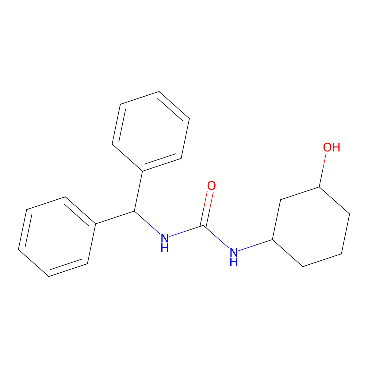1-Benzhydryl-3-(3-hydroxycyclohexyl)urea molecular structure, CAS 1396746-31-8