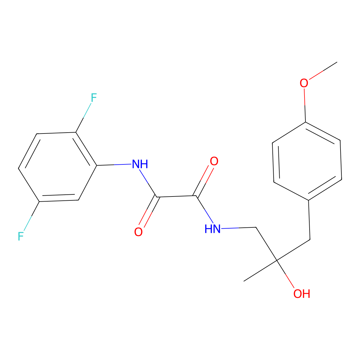 N1-(2,5-difluorophenyl)-N2-(2-hydroxy-3-(4-methoxyphenyl)-2-methylpropyl)oxalamide molecular structure, CAS 1396746-34-1