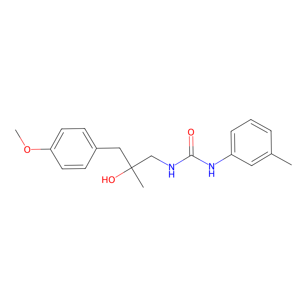 1-(2-Hydroxy-3-(4-methoxyphenyl)-2-methylpropyl)-3-(m-tolyl)urea molecular structure, CAS 1396746-44-3