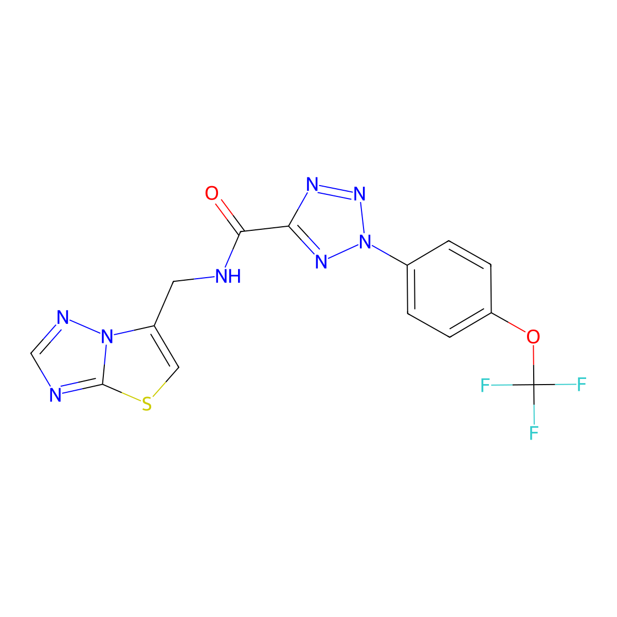 N-({[1,2,4]triazolo[3,2-b][1,3]thiazol-6-yl}methyl)-2-[4-(trifluoromethoxy)phenyl]-2H-1,2,3,4-tetrazole-5-carboxamide molecular structure, CAS 1396746-49-8