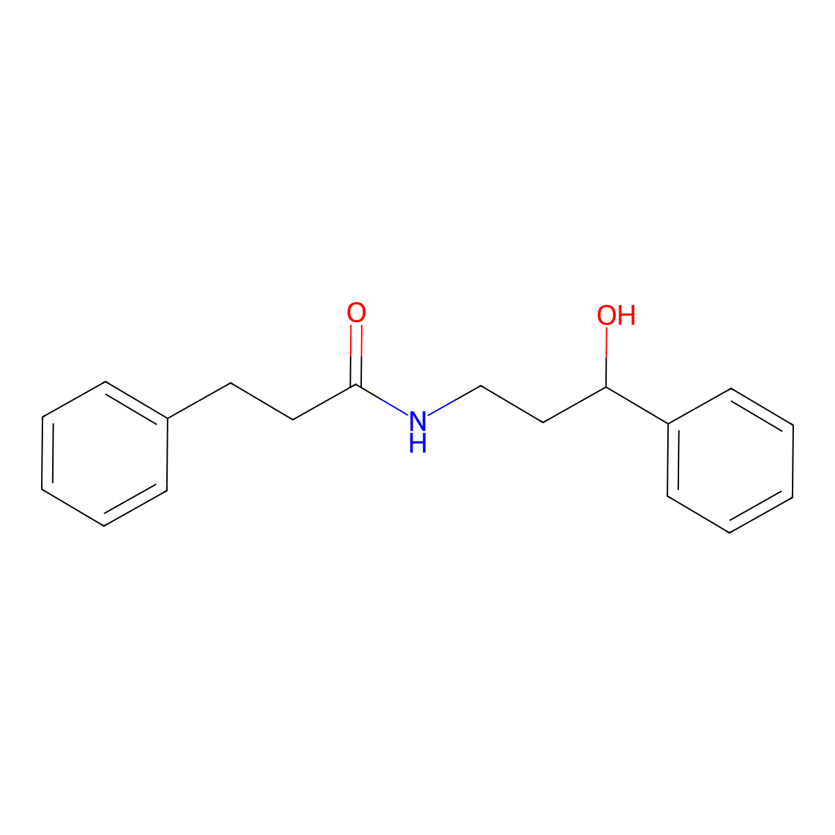 N-(3-hydroxy-3-phenylpropyl)-3-phenylpropanamide molecular structure, CAS 1396746-89-6