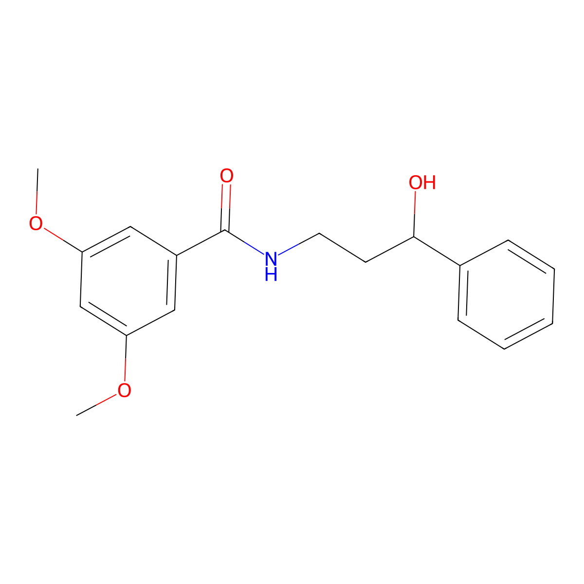 N-(3-hydroxy-3-phenylpropyl)-3,5-dimethoxybenzamide molecular structure, CAS 1396747-08-2