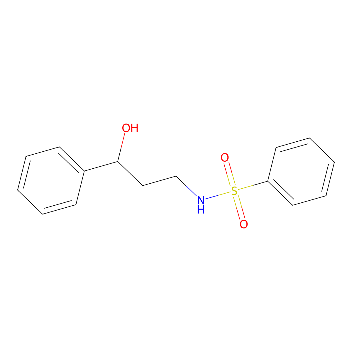 N-(3-hydroxy-3-phenylpropyl)benzenesulfonamide molecular structure, CAS 1396747-57-1