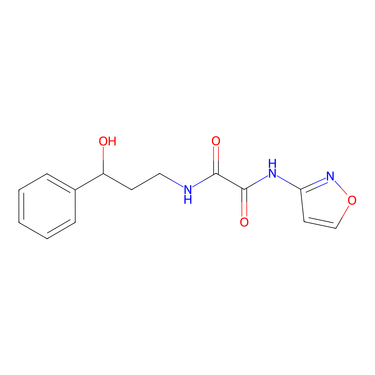 N1-(3-hydroxy-3-phenylpropyl)-N2-(isoxazol-3-yl)oxalamide molecular structure, CAS 1396747-69-5