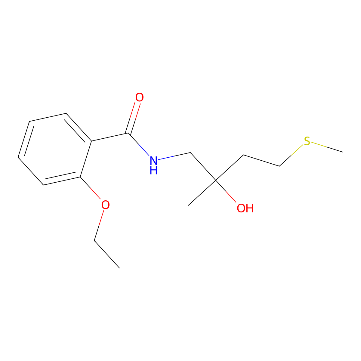 2-ethoxy-N-(2-hydroxy-2-methyl-4-(methylthio)butyl)benzamide molecular structure, CAS 1396747-80-0
