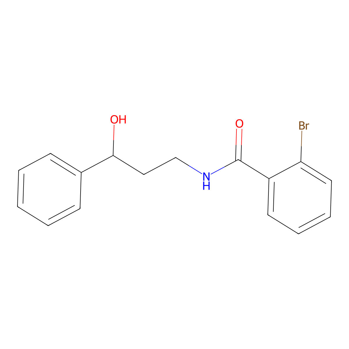2-bromo-N-(3-hydroxy-3-phenylpropyl)benzamide molecular structure, CAS 1396748-66-5