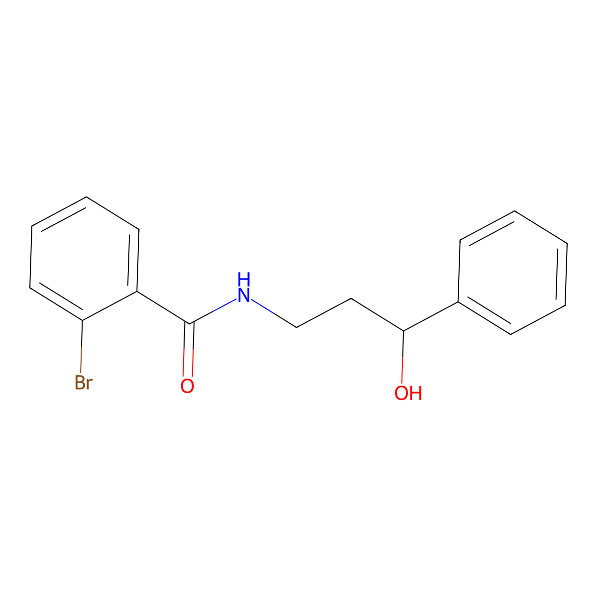 2-bromo-N-(3-hydroxy-3-phenylpropyl)benzamide molecular structure, CAS 1396748-66-5