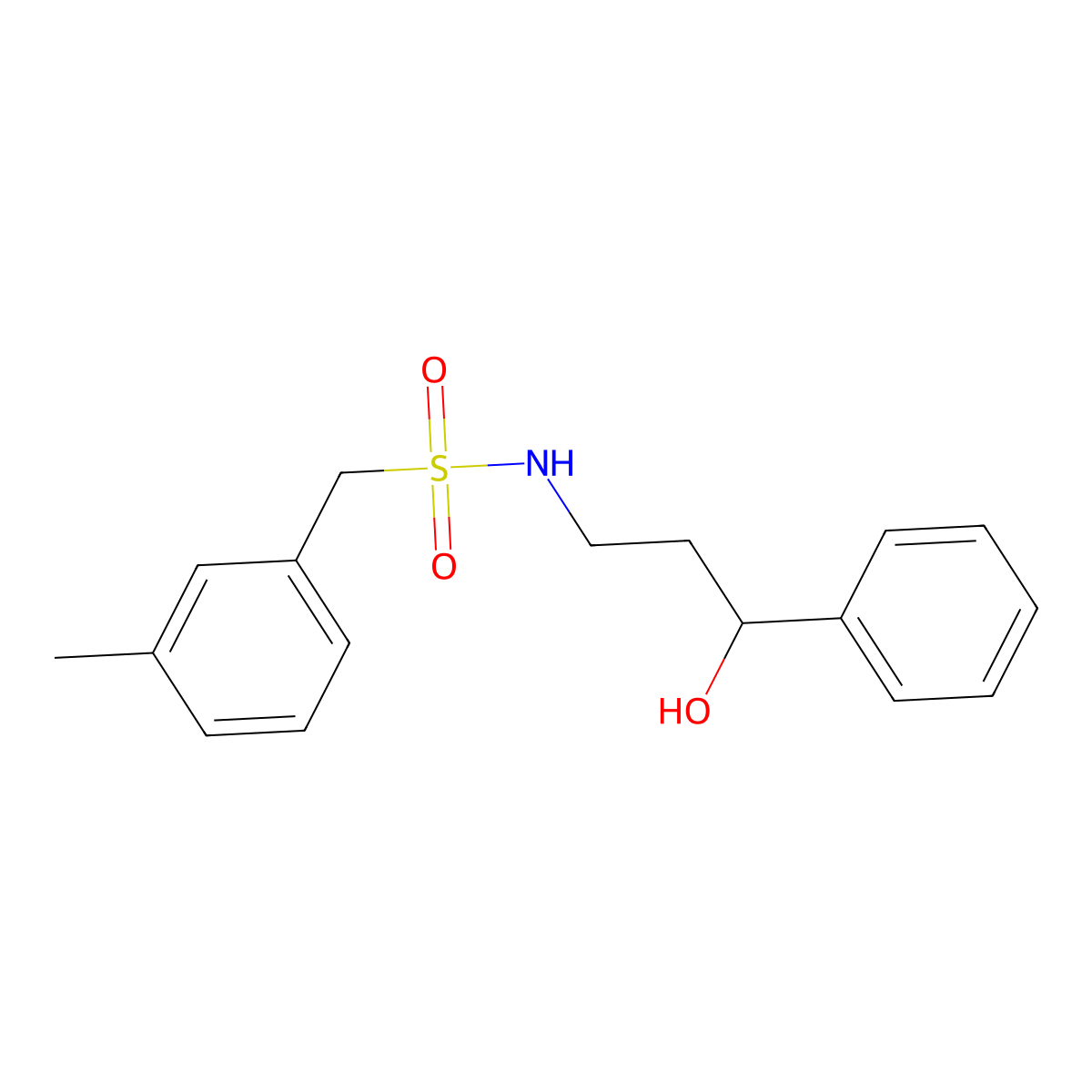 N-(3-hydroxy-3-phenylpropyl)-1-(m-tolyl)methanesulfonamide molecular structure, CAS 1396748-74-5