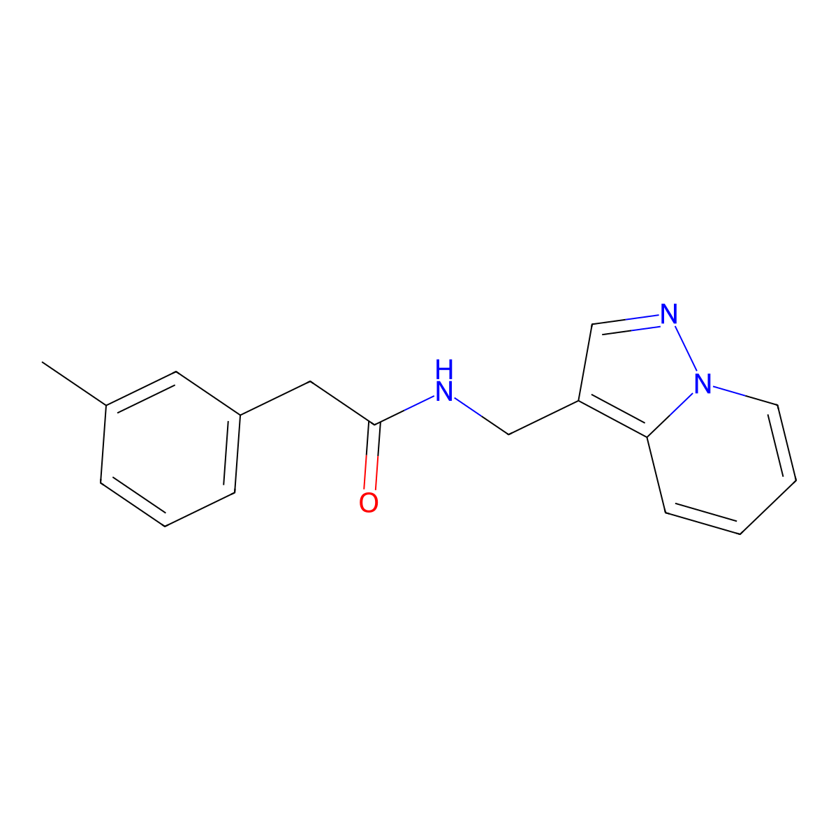 N-(pyrazolo[1,5-a]pyridin-3-ylmethyl)-2-(m-tolyl)acetamide molecular structure, CAS 1396748-76-7