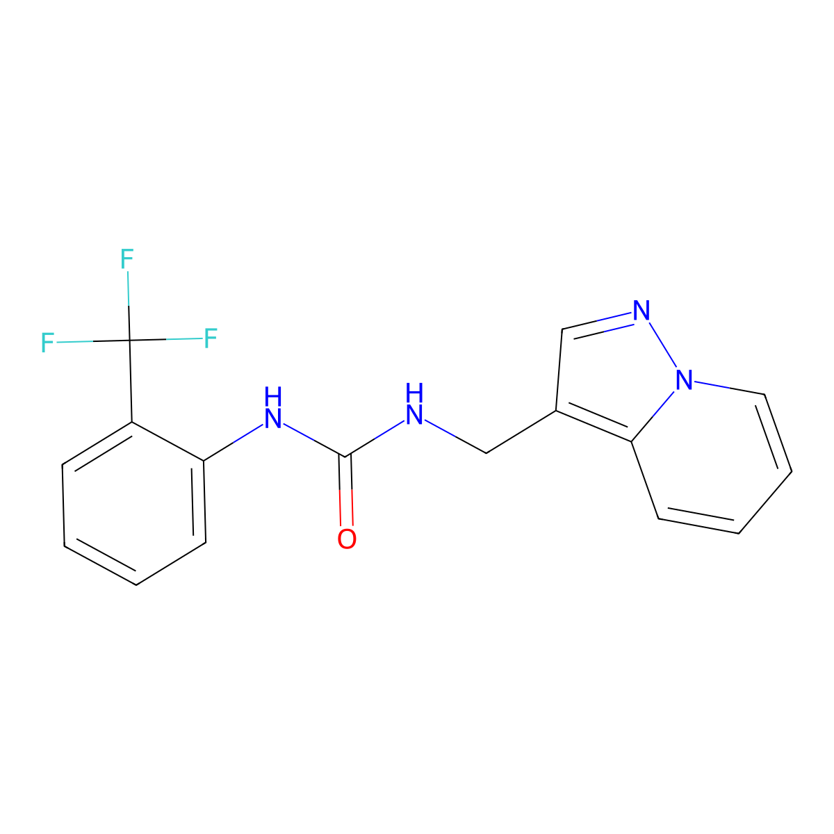 1-(Pyrazolo[1,5-a]pyridin-3-ylmethyl)-3-(2-(trifluoromethyl)phenyl)urea molecular structure, CAS 1396749-04-4