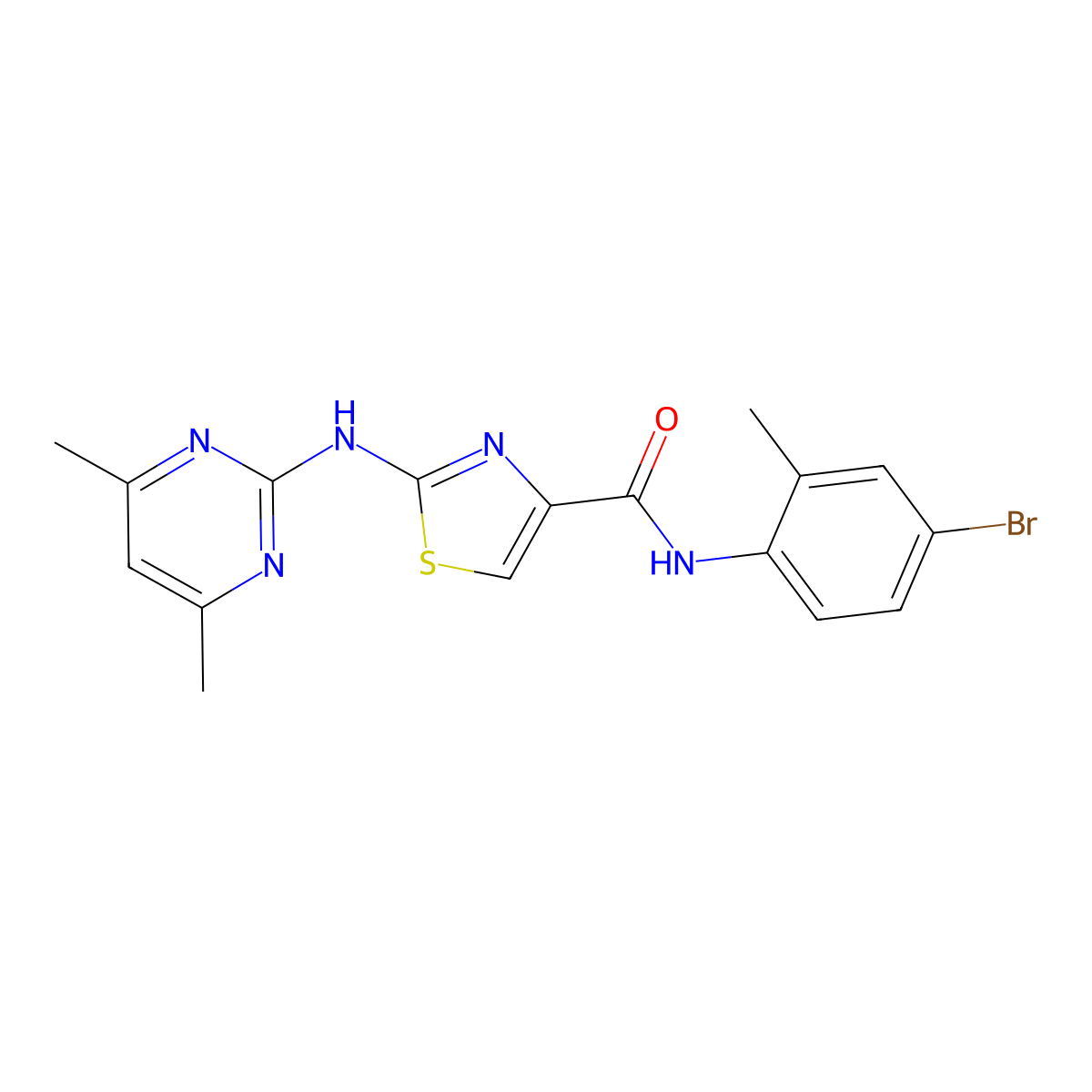 N-(4-bromo-2-methylphenyl)-2-((4,6-dimethylpyrimidin-2-yl)amino)thiazole-4-carboxamide molecular structure, CAS 1396749-24-8
