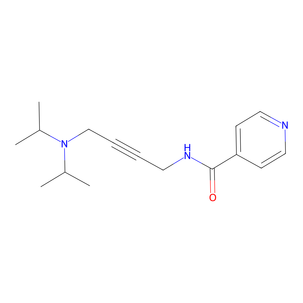 N-(4-(diisopropylamino)but-2-yn-1-yl)isonicotinamide molecular structure, CAS 1396749-77-1