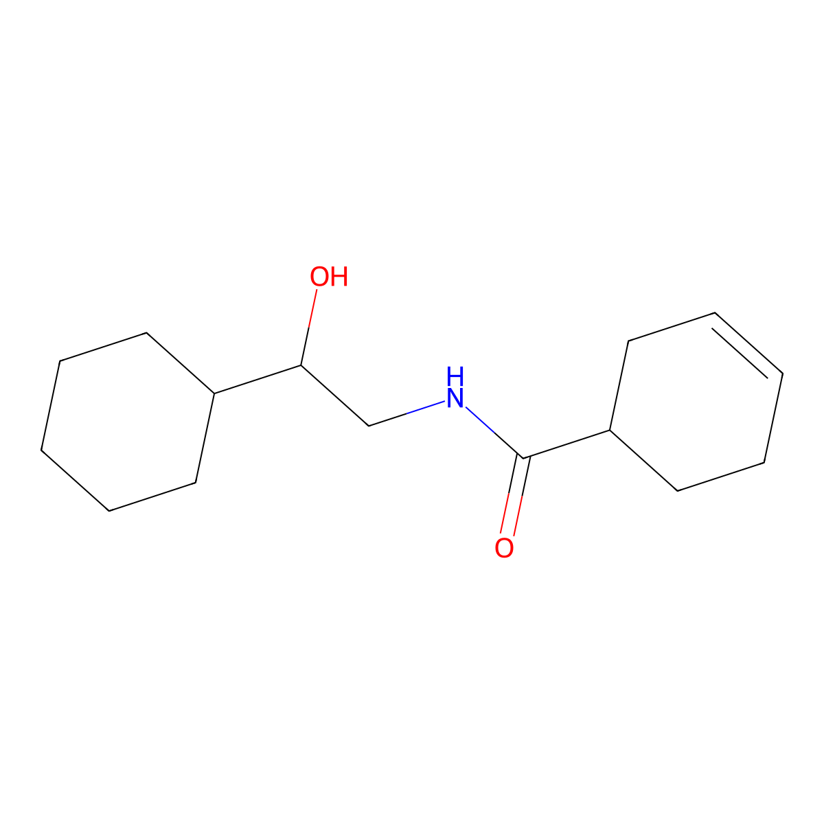 N-(2-cyclohexyl-2-hydroxyethyl)cyclohex-3-ene-1-carboxamide molecular structure, CAS 1396750-34-7