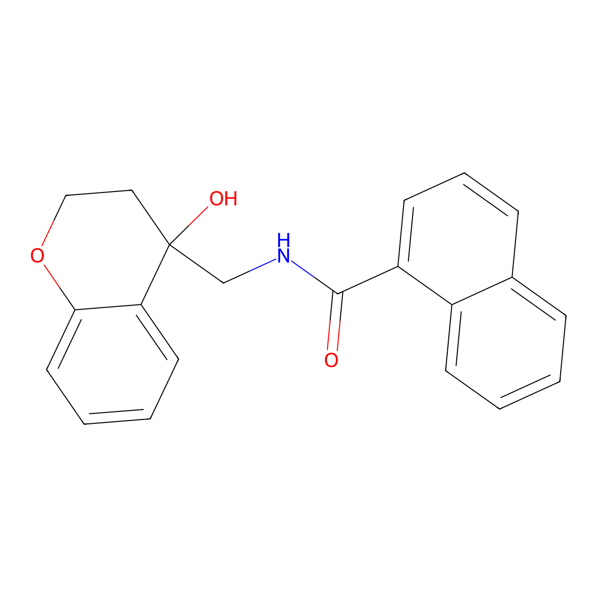 N-((4-hydroxychroman-4-yl)methyl)-1-naphthamide molecular structure, CAS 1396751-18-0