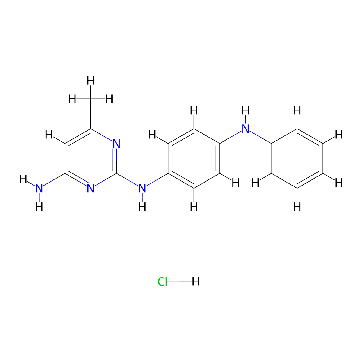 6-Methyl-N2-[4-(phenylamino)phenyl]pyrimidine-2,4-diamine hydrochloride molecular structure, CAS 1396751-90-8