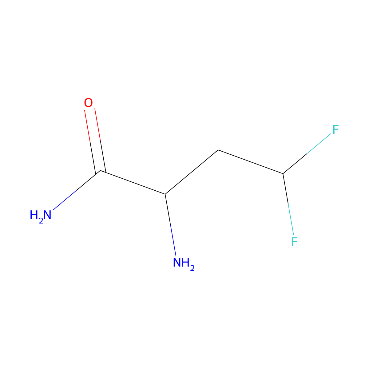 2-Amino-4,4-difluorobutanamide molecular structure, CAS 1396756-87-8